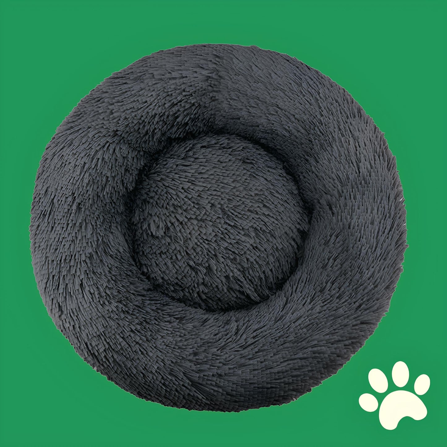 Lit pour gris foncé pour chien ou chat-couchage moelleux en peluche douce.
